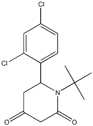 1-(tert-butyl)-6-(2,4-dichlorophenyl)dihydro-2,4(1H,3H)-pyridinedione Struktur