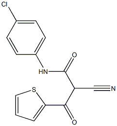 N1-(4-chlorophenyl)-2-cyano-3-oxo-3-(2-thienyl)propanamide Struktur