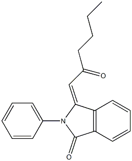 3-(2-oxohexylidene)-2-phenyl-1-isoindolinone Struktur