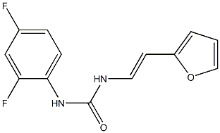 N-(2,4-difluorophenyl)-N'-[2-(2-furyl)vinyl]urea Struktur