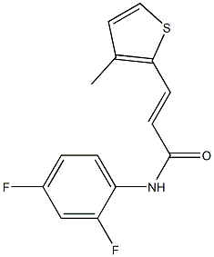 N1-(2,4-difluorophenyl)-3-(3-methyl-2-thienyl)acrylamide Struktur