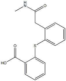 2-({2-[2-(methylamino)-2-oxoethyl]phenyl}thio)benzoic acid Struktur