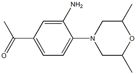 1-[3-amino-4-(2,6-dimethylmorpholino)phenyl]ethan-1-one Struktur