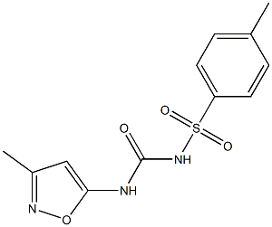 3-methyl-5-[({[(4-methylphenyl)sulfonyl]amino}carbonyl)amino]isoxazole Struktur