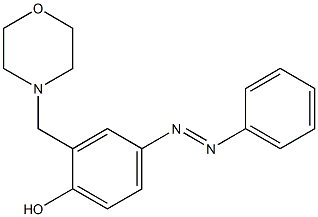 2-(morpholinomethyl)-4-(2-phenyldiaz-1-enyl)phenol Struktur