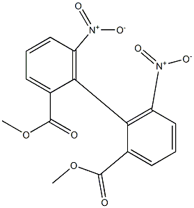 dimethyl 6,6'-dinitro[1,1'-biphenyl]-2,2'-dicarboxylate Struktur