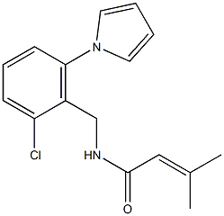 N-[2-chloro-6-(1H-pyrrol-1-yl)benzyl]-3-methyl-2-butenamide Struktur