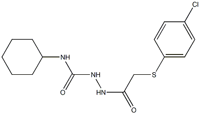 2-{2-[(4-chlorophenyl)sulfanyl]acetyl}-N-cyclohexyl-1-hydrazinecarboxamide Struktur