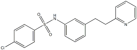 N1-{3-[2-(2-pyridyl)ethyl]phenyl}-4-chlorobenzene-1-sulfonamide Struktur