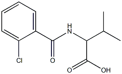 2-[(2-chlorobenzoyl)amino]-3-methylbutanoic acid Struktur