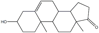 3-hydroxy-10,13-dimethyl-1,2,3,4,7,8,9,10,11,12,13,14,15,16-tetradecahydro-17H-cyclopenta[a]phenanthren-17-one Struktur