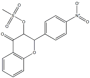 2-(4-nitrophenyl)-4-oxo-3,4-dihydro-2H-chromen-3-yl methanesulfonate Struktur