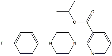 isopropyl 2-[4-(4-fluorophenyl)piperazino]nicotinate Struktur