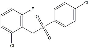 1-chloro-2-{[(4-chlorophenyl)sulfonyl]methyl}-3-fluorobenzene Struktur