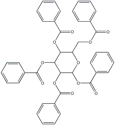 2,3,5-tri(benzoyloxy)-6-[(benzoyloxy)methyl]tetrahydro-2H-pyran-4-yl benzoate Struktur