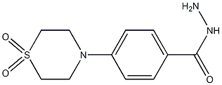 4-(1,1-dioxo-1lambda~6~,4-thiazinan-4-yl)benzenecarbohydrazide Struktur