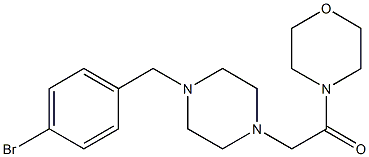 2-[4-(4-bromobenzyl)piperazino]-1-morpholino-1-ethanone Struktur