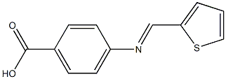 4-[(2-thienylmethylidene)amino]benzoic acid Struktur