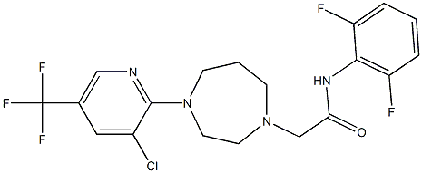 N1-(2,6-difluorophenyl)-2-{4-[3-chloro-5-(trifluoromethyl)-2-pyridyl]-1,4-diazepan-1-yl}acetamide Struktur