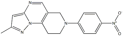 2-methyl-7-(4-nitrophenyl)-6,7,8,9-tetrahydropyrazolo[1,5-a]pyrido[3,4-e]pyrimidine Struktur