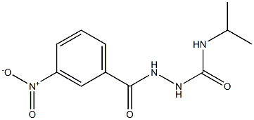 N1-isopropyl-2-(3-nitrobenzoyl)hydrazine-1-carboxamide Struktur