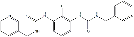 N-[2-fluoro-3-({[(pyridin-3-ylmethyl)amino]carbonyl}amino)phenyl]-N'-(pyridin-3-ylmethyl)urea Struktur