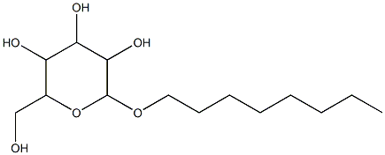 2-(hydroxymethyl)-6-(octyloxy)tetrahydro-2H-pyran-3,4,5-triol Struktur