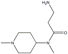 3-amino-N-methyl-N-(1-methylpiperidin-4-yl)propanamide Struktur