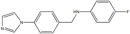 4-fluoro-N-[4-(1H-imidazol-1-yl)benzyl]aniline Struktur