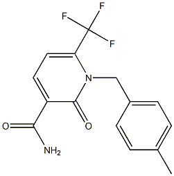 1-(4-methylbenzyl)-2-oxo-6-(trifluoromethyl)-1,2-dihydro-3-pyridinecarboxamide Struktur