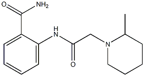 2-{[2-(2-methylpiperidino)acetyl]amino}benzenecarboxamide Struktur