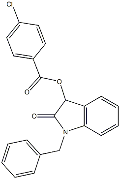 1-benzyl-2-oxo-2,3-dihydro-1H-indol-3-yl 4-chlorobenzenecarboxylate Struktur