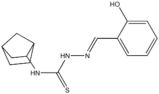 N1-bicyclo[2.2.1]hept-2-yl-2-(2-hydroxybenzylidene)hydrazine-1-carbothioamide Struktur