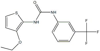 N-(3-ethoxy-2-thienyl)-N'-[3-(trifluoromethyl)phenyl]urea Struktur