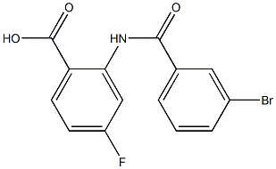 2-[(3-bromobenzoyl)amino]-4-fluorobenzoic acid Struktur