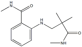 2-{[2,2-dimethyl-3-(methylamino)-3-oxopropyl]amino}-N-methylbenzenecarboxamide Struktur