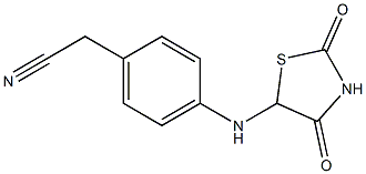 2-{4-[(2,4-dioxo-1,3-thiazolan-5-yl)amino]phenyl}acetonitrile Struktur