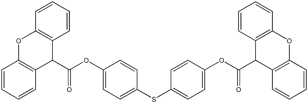 4-({4-[(9H-xanthen-9-ylcarbonyl)oxy]phenyl}thio)phenyl 9H-xanthene-9-carboxylate Struktur