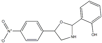 2-[5-(4-nitrophenyl)-1,3-oxazolan-2-yl]phenol Struktur