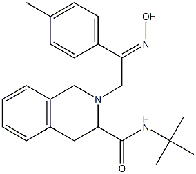 N-(tert-butyl)-2-[2-(hydroxyimino)-2-(4-methylphenyl)ethyl]-1,2,3,4-tetrahydro-3-isoquinolinecarboxamide Struktur