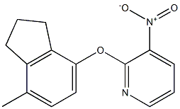 2-[(7-methyl-2,3-dihydro-1H-inden-4-yl)oxy]-3-nitropyridine Struktur