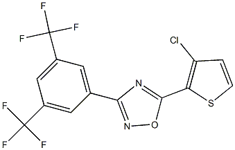 5-(3-chloro-2-thienyl)-3-[3,5-di(trifluoromethyl)phenyl]-1,2,4-oxadiazole Struktur