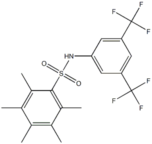 N1-[3,5-di(trifluoromethyl)phenyl]-2,3,4,5,6-pentamethylbenzene-1-sulfonamide Struktur