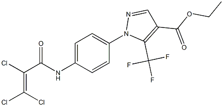 ethyl 1-{4-[(2,3,3-trichloroacryloyl)amino]phenyl}-5-(trifluoromethyl)-1H-pyrazole-4-carboxylate Struktur