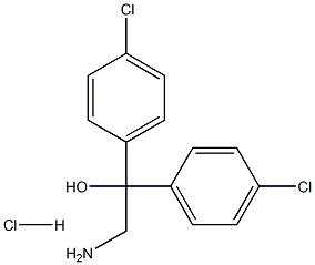 2-amino-1,1-bis(4-chlorophenyl)-1-ethanol hydra chloride Struktur