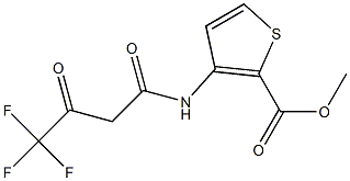 methyl 3-[(4,4,4-trifluoro-3-oxobutanoyl)amino]thiophene-2-carboxylate Struktur