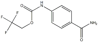 2,2,2-trifluoroethyl 4-(aminocarbonyl)phenylcarbamate Struktur