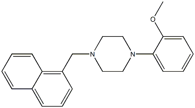 1-(2-methoxyphenyl)-4-(1-naphthylmethyl)piperazine Struktur