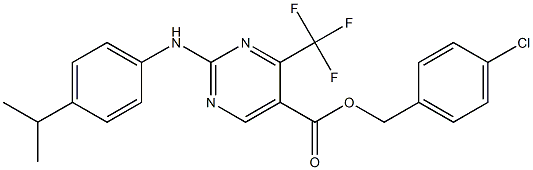 4-chlorobenzyl 2-(4-isopropylanilino)-4-(trifluoromethyl)pyrimidine-5-carboxylate Struktur