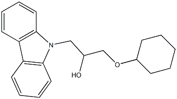 1-(9H-carbazol-9-yl)-3-(cyclohexyloxy)propan-2-ol Struktur